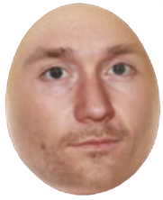 the face of musical genius dan smith as an egg